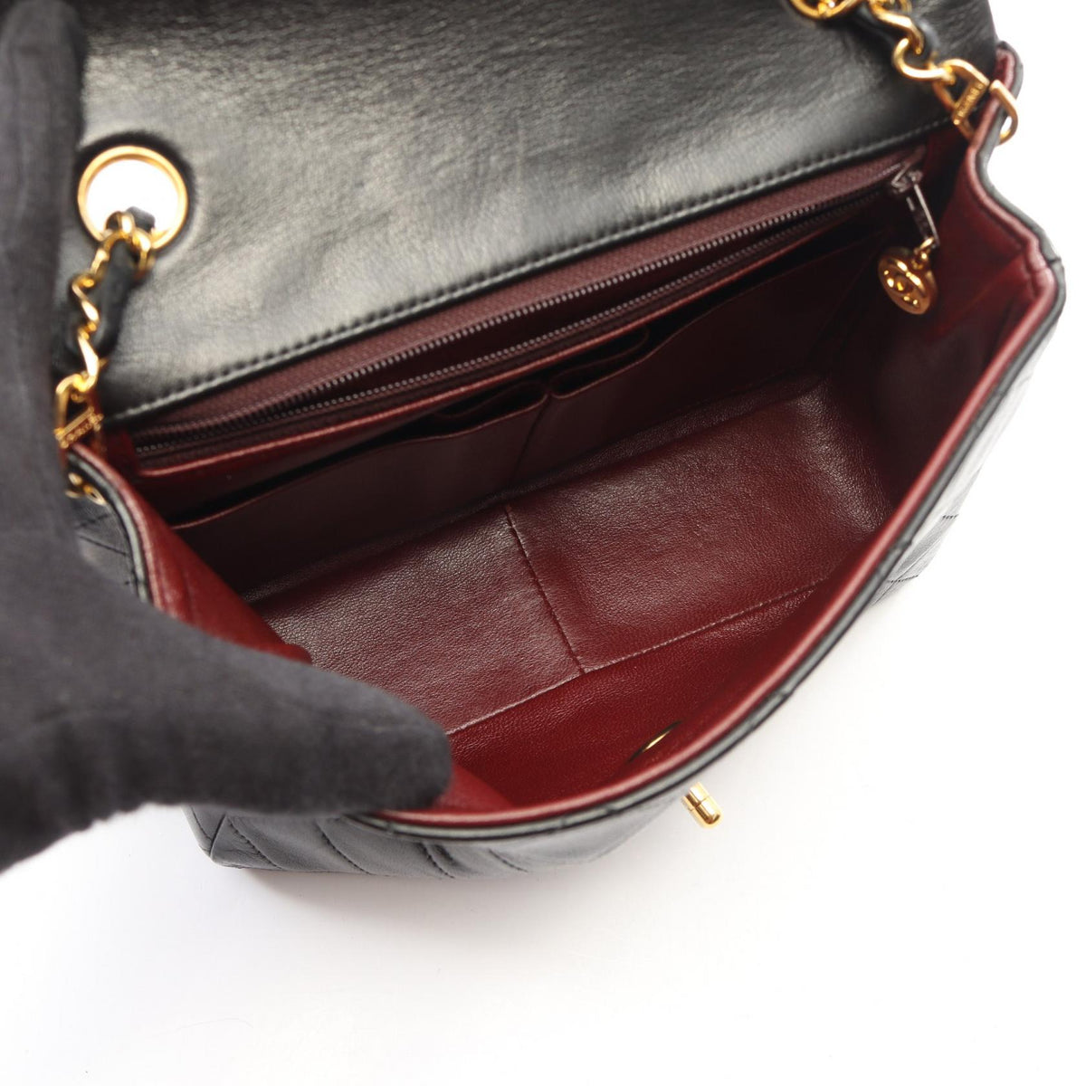 CHANEL Black Mini Matelasse 20 Lambskin (sheep leather) 2101220109745