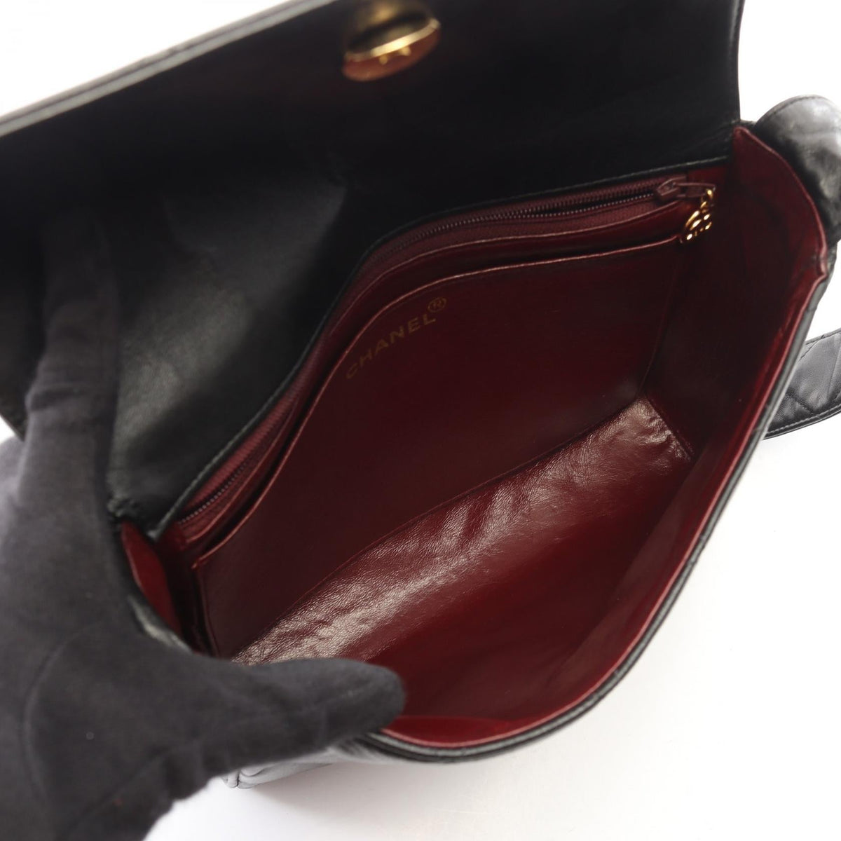 CHANEL Black Matelasse Lambskin (sheep leather) 2101220109738