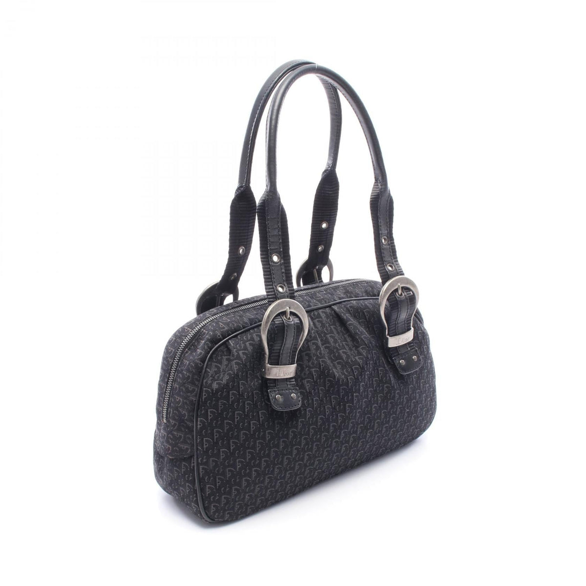 Christian Dior Trotter Tote Bag Black canvas�leather 2118900073395