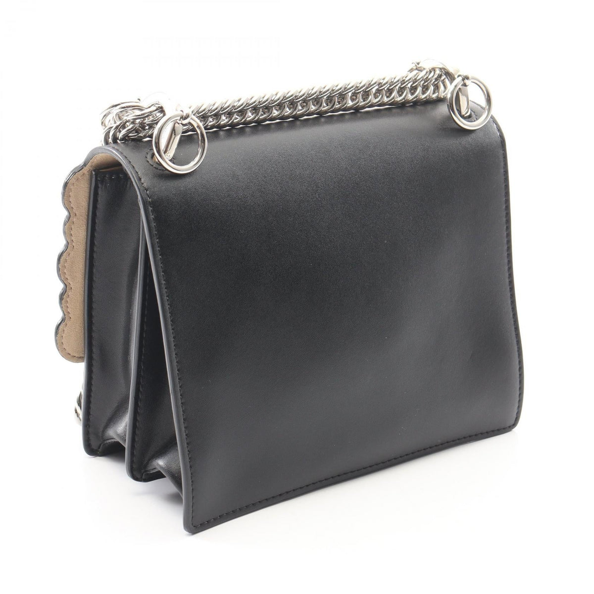FENDI MINI KAN I Mini Canai Shoulder Bag Black leather 8M0381 2120900135706