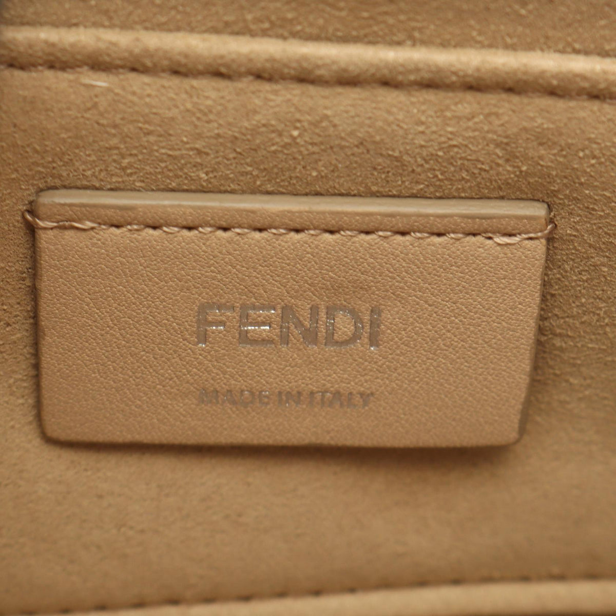 FENDI MINI KAN I Mini Canai Shoulder Bag Black leather 8M0381 2120900135706