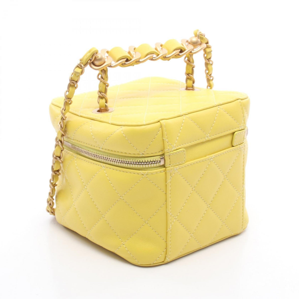 CHANEL Yellow Matelasse leather AS3228 2106800641608