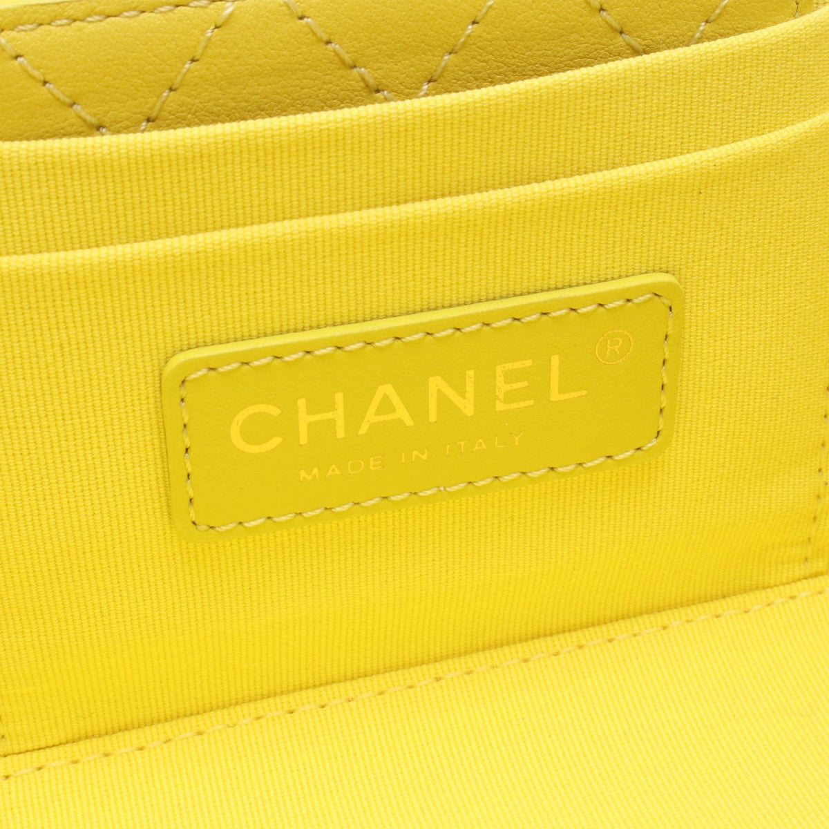 CHANEL Yellow Matelasse leather AS3228 2106800641608