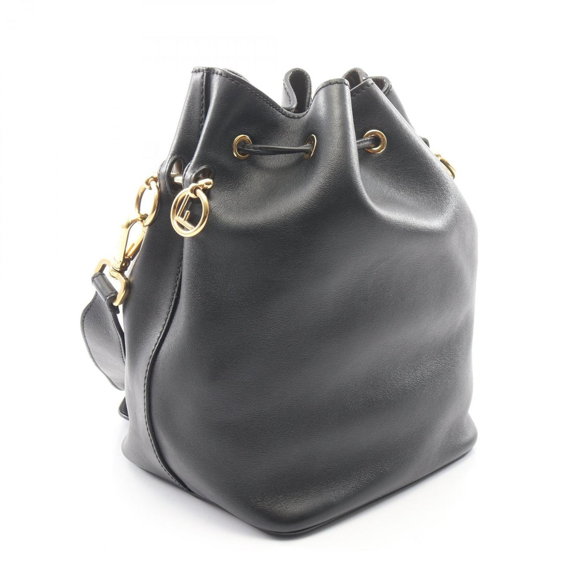 FENDI Montresor purse Shoulder Bag Black leather 8BT298 2101220055752