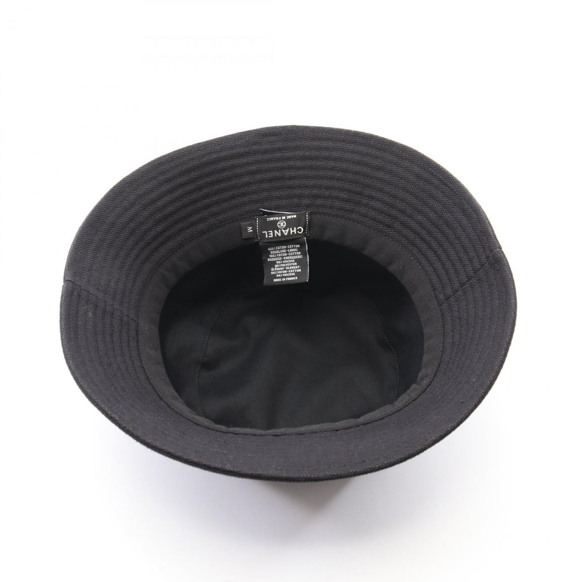 CHANEL Black Logo embroidery bucket hat Other�cotton AA9703B15084 2101220024017