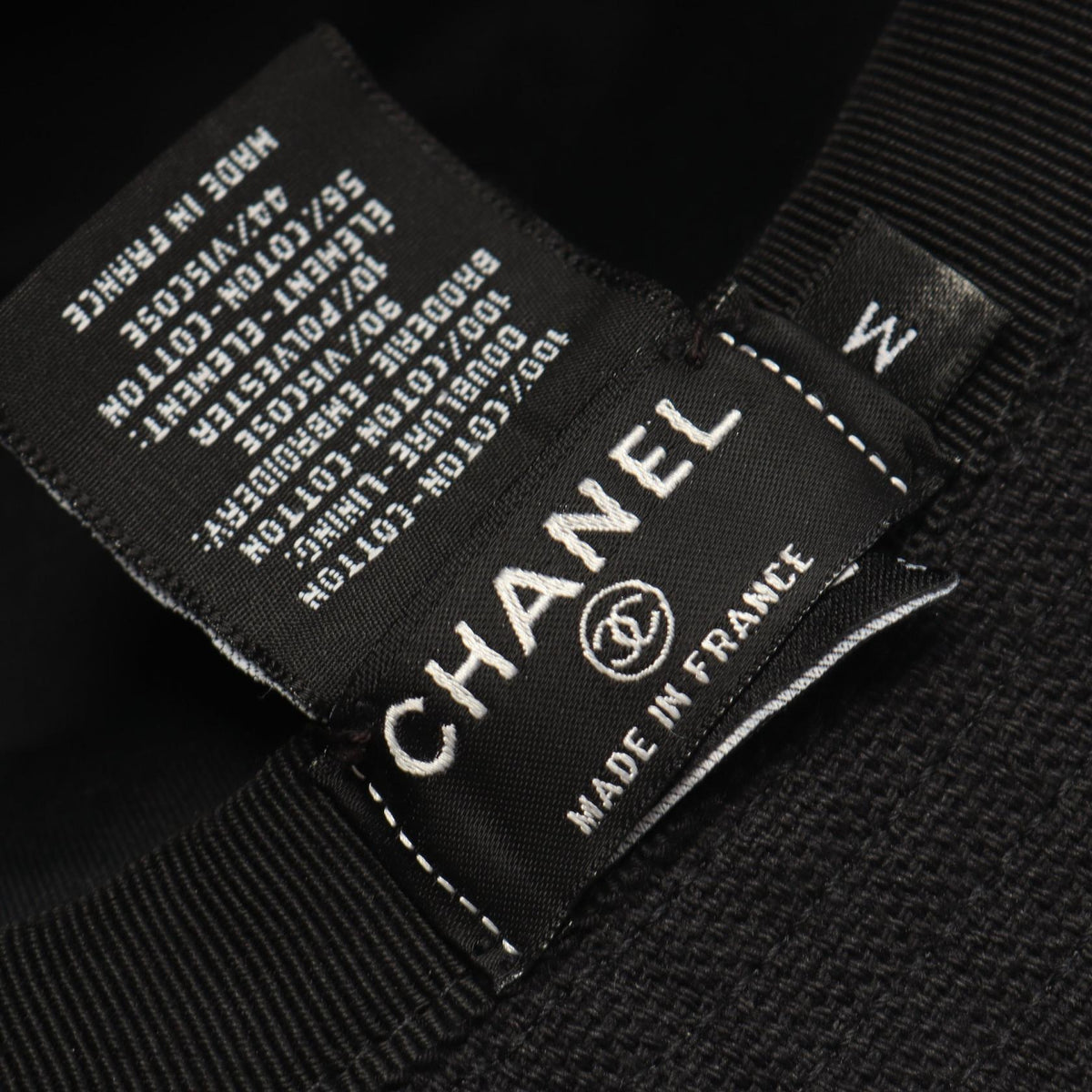 CHANEL Black Logo embroidery bucket hat Other�cotton AA9703B15084 2101220024017