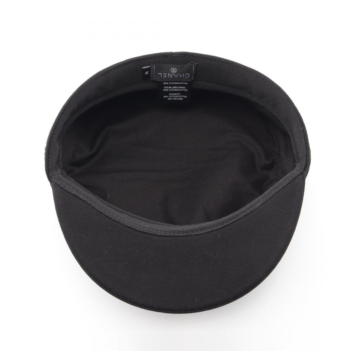 CHANEL Black Coco Beach Newsboy Cap Other�cotton 2101220024222