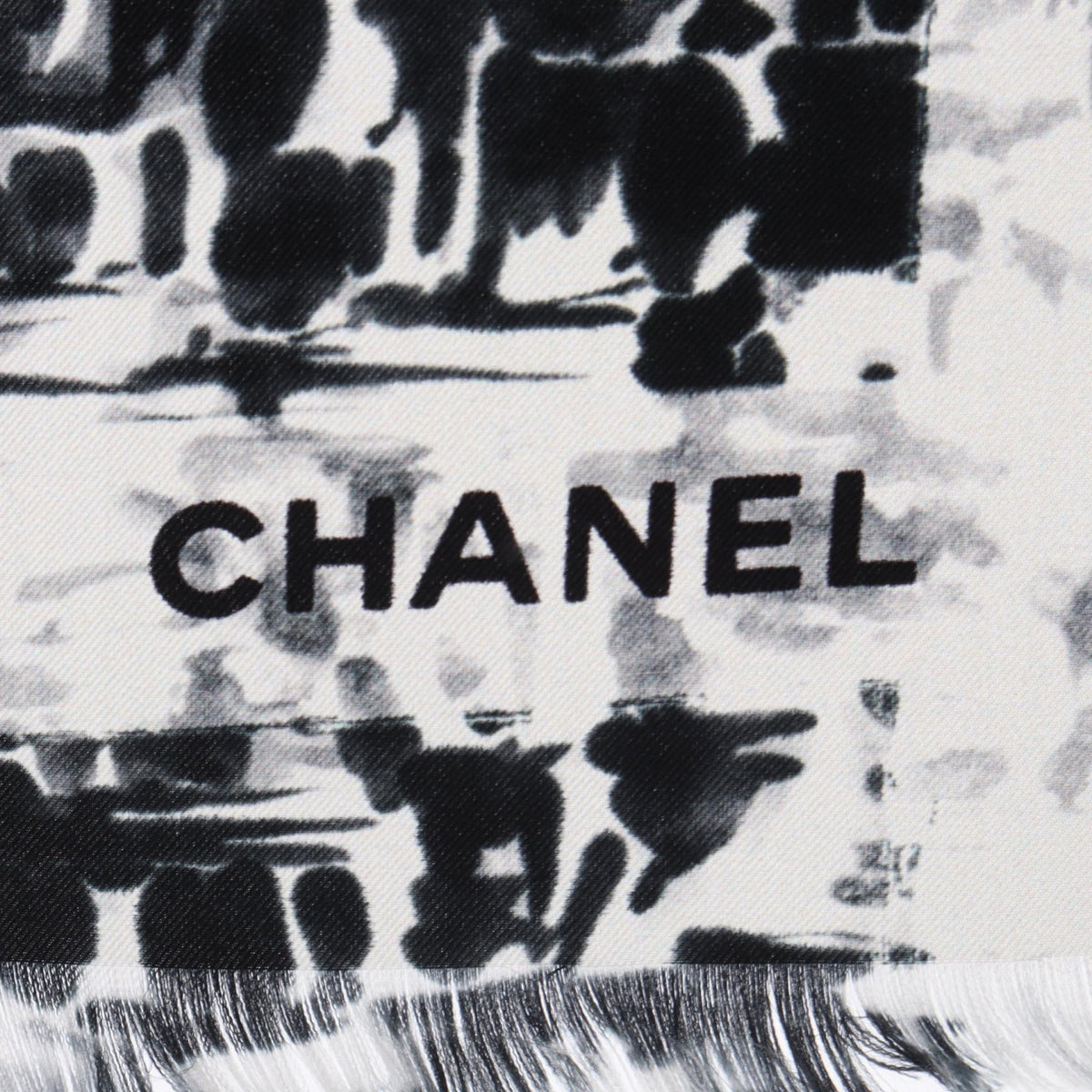 CHANEL Black/White COCO Mark silk 2106800637465