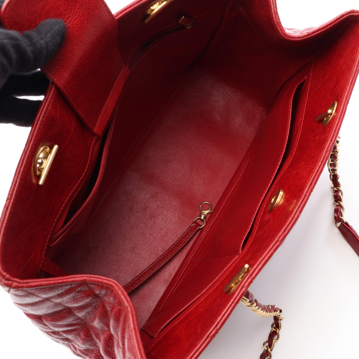 CHANEL Red Matelasse Grained Calfskin leather 2101219956473