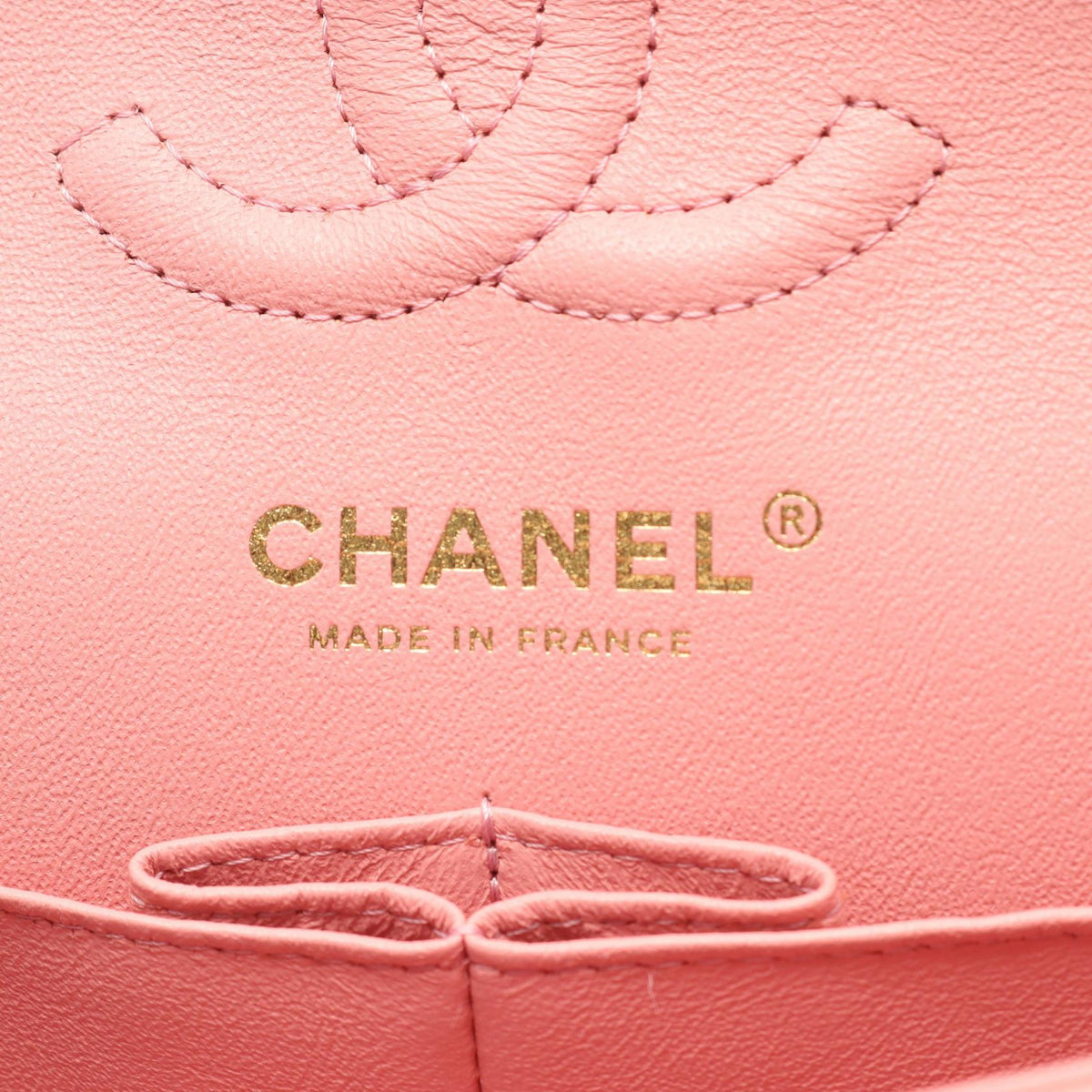 CHANEL Pink Matelasse W flap Grained Calfskin leather A01113 2106800635065
