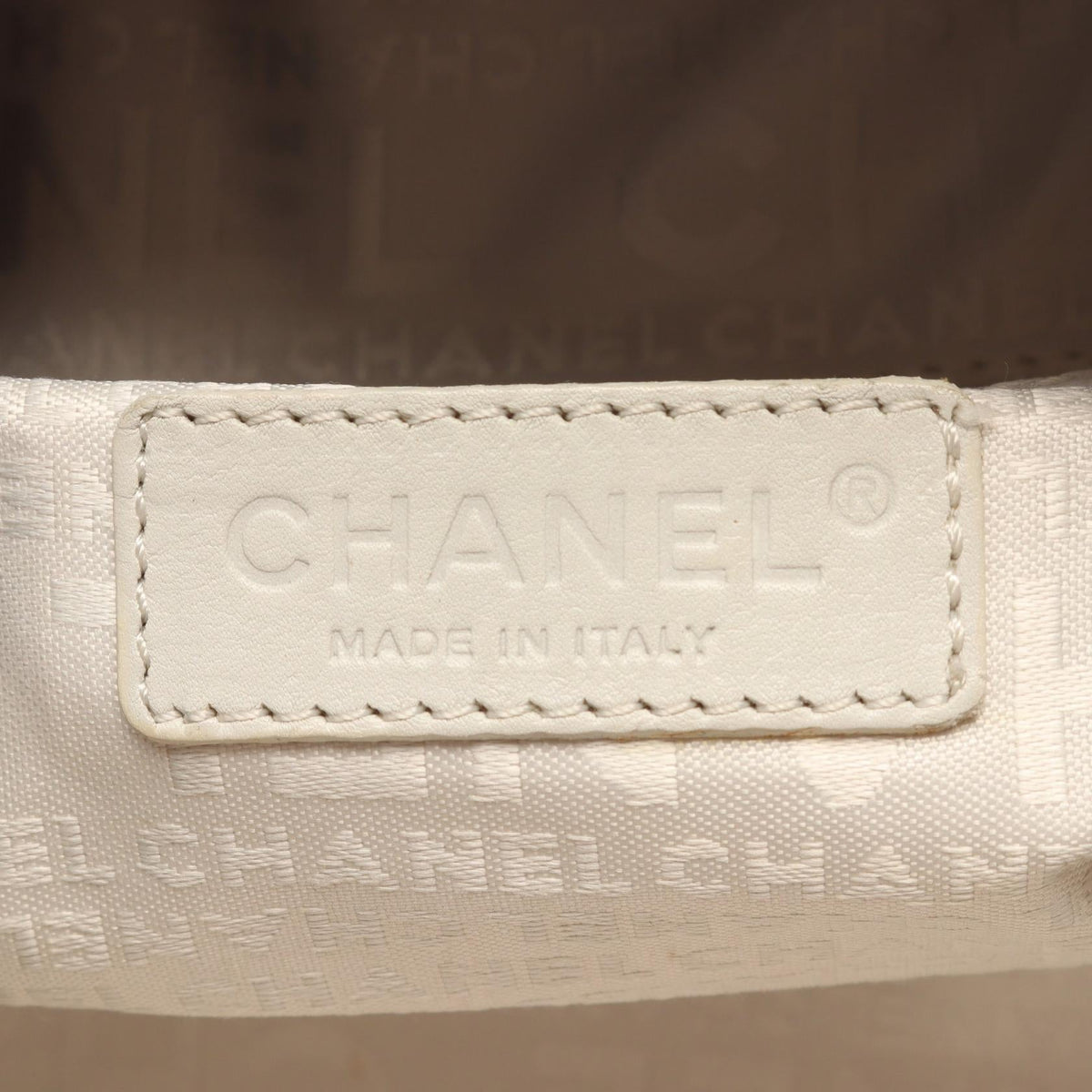 CHANEL White Chocolate bar Boston bag Grained Calfskin leather 2101219974491