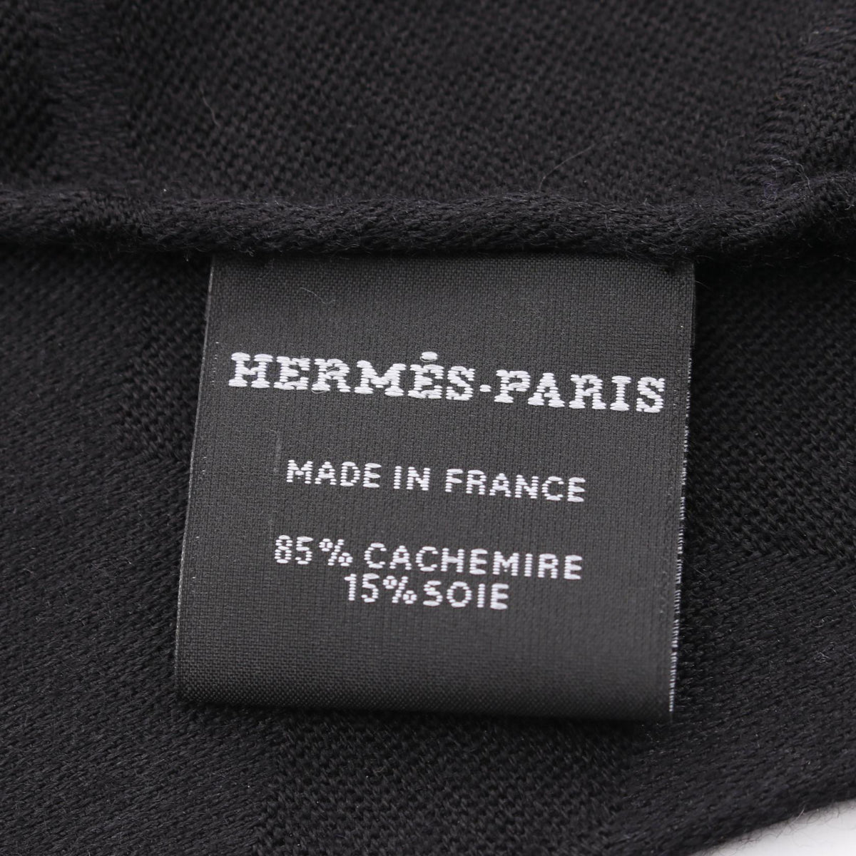 HERMES New Libris Stall Black silk silk cashmere 2104102514385