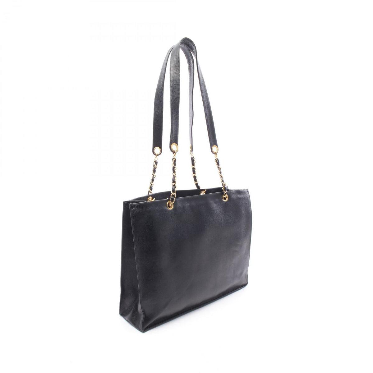 CHANEL Black Big Coco Chain Tote Grained Calfskin leather 07829 2101219997520