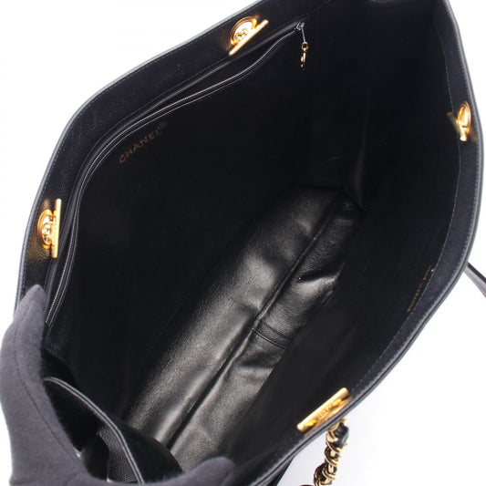 CHANEL Black Big Coco Chain Tote Grained Calfskin leather 07829 2101219997520