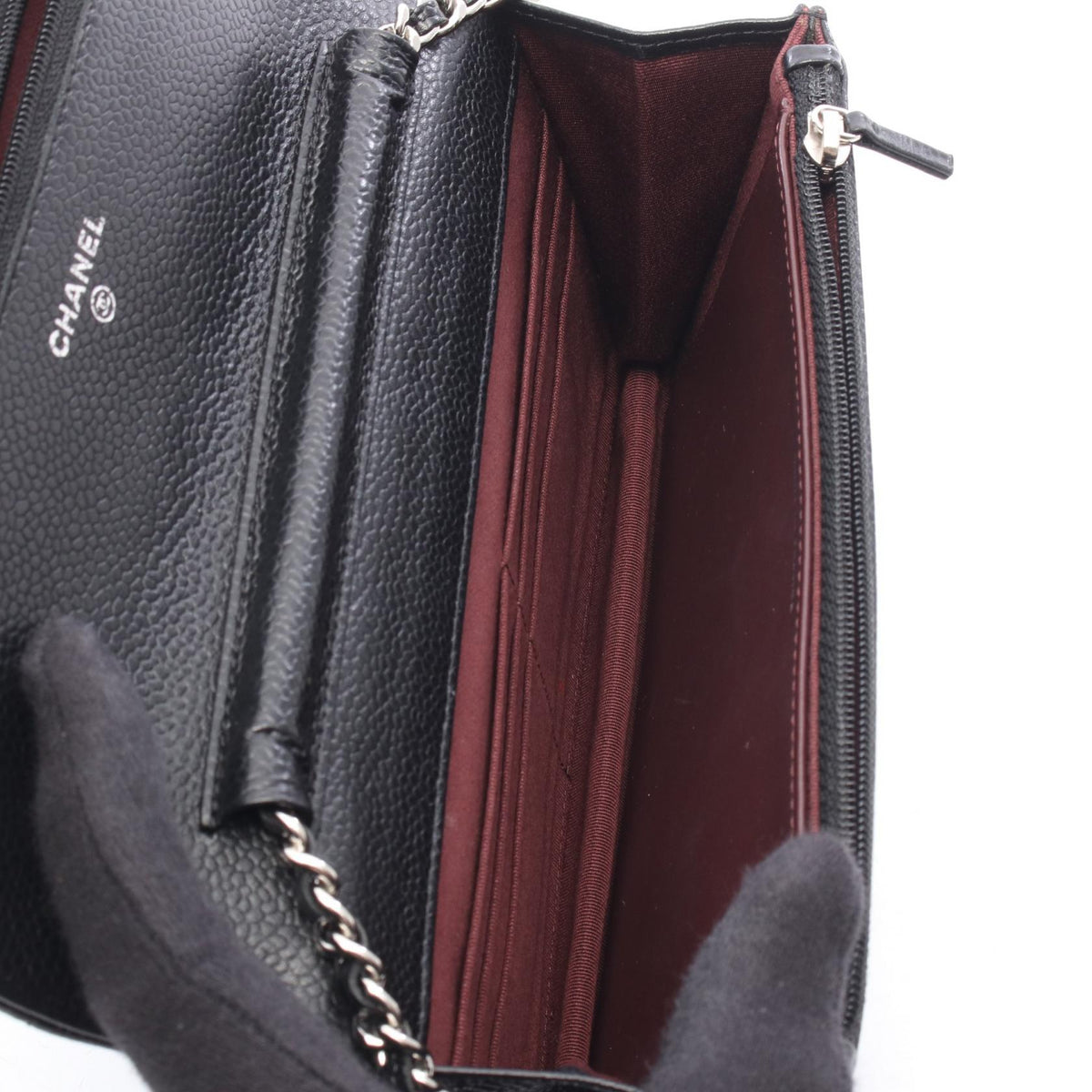 CHANEL Black Matelasse Grained Calfskin leather A33814 2101220031572