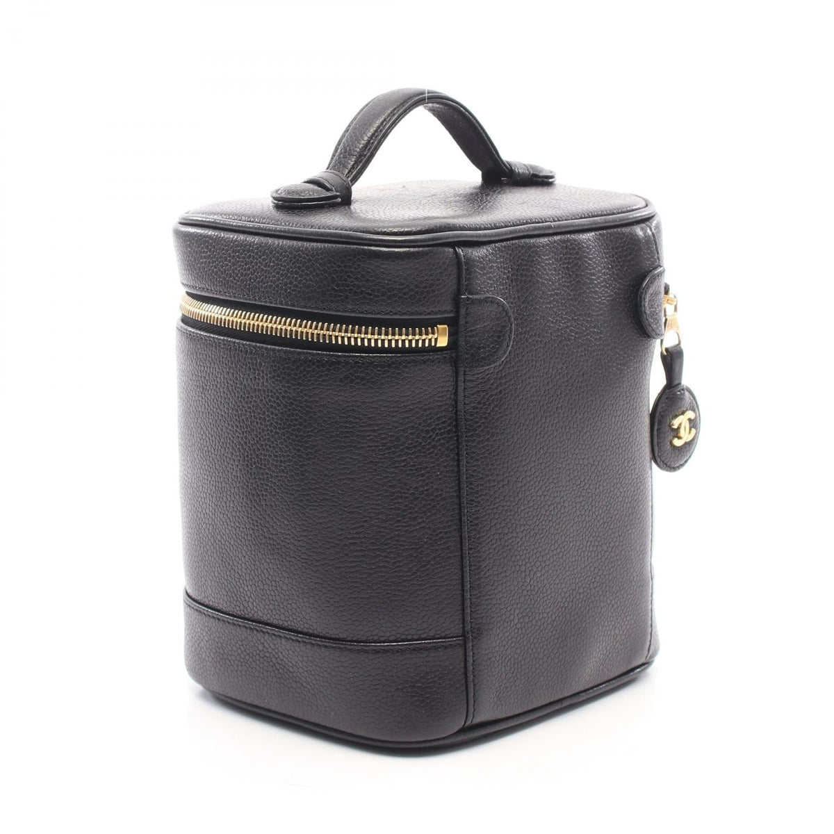 CHANEL Black COCO Mark Grained Calfskin leather A01998 2101220031589