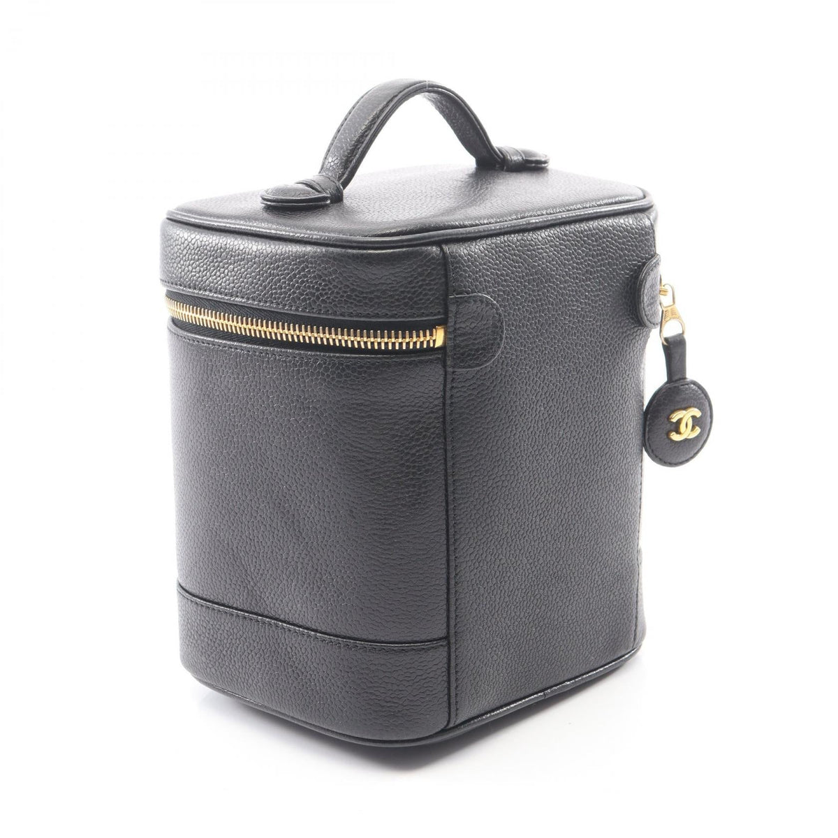 CHANEL Black COCO Mark Grained Calfskin leather A01998 2101220031596