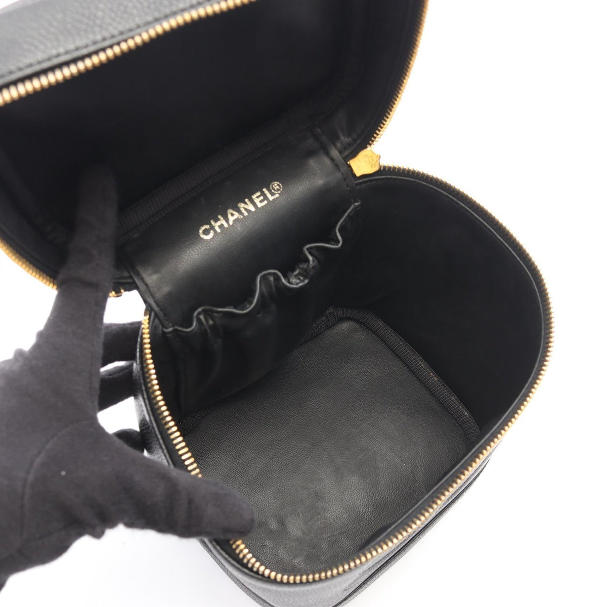 CHANEL Black COCO Mark Grained Calfskin leather A01998 2101220031596