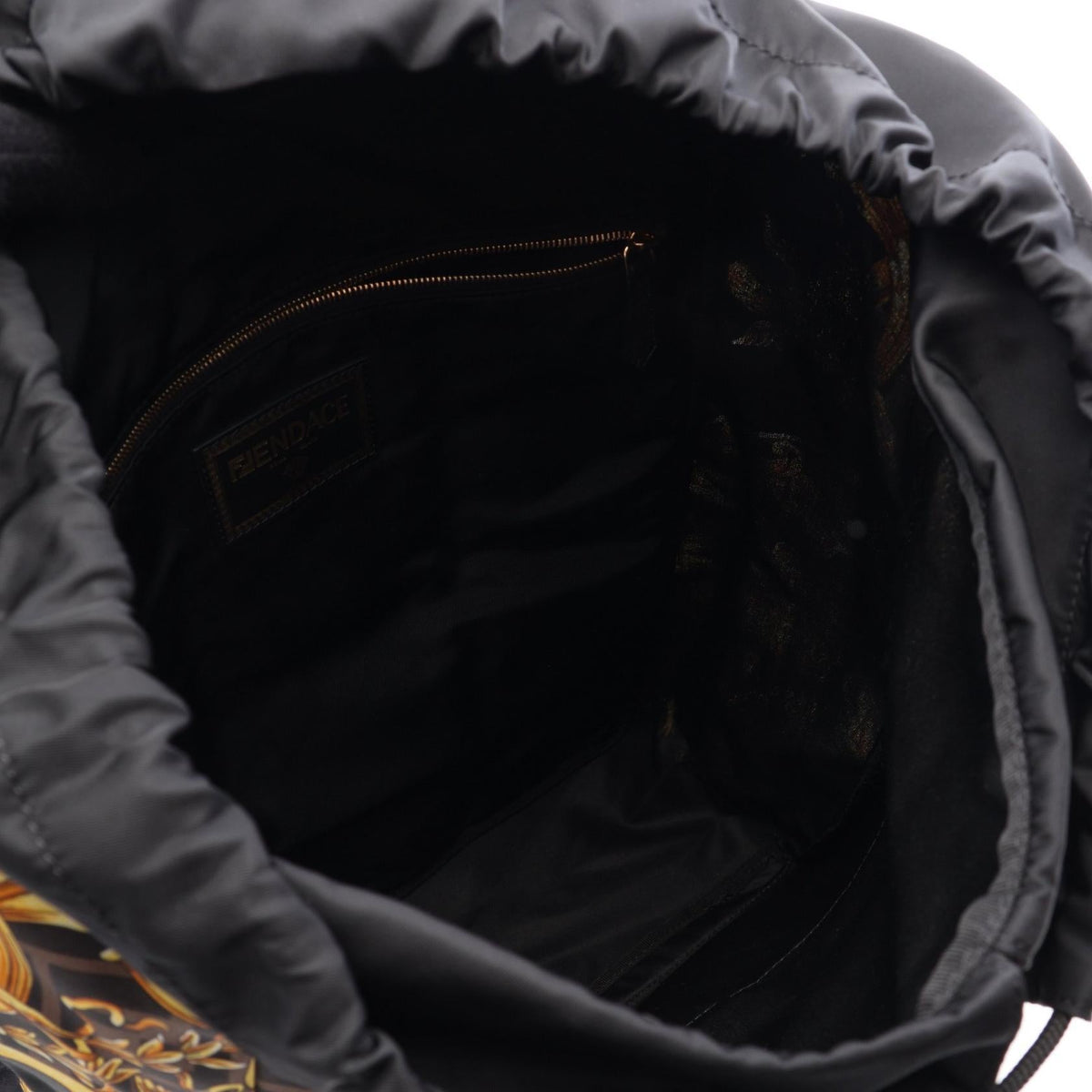 FENDI FENDI   VERSACE Rucksack Backpack Black/Multicolor Nylon leather 2107601175026
