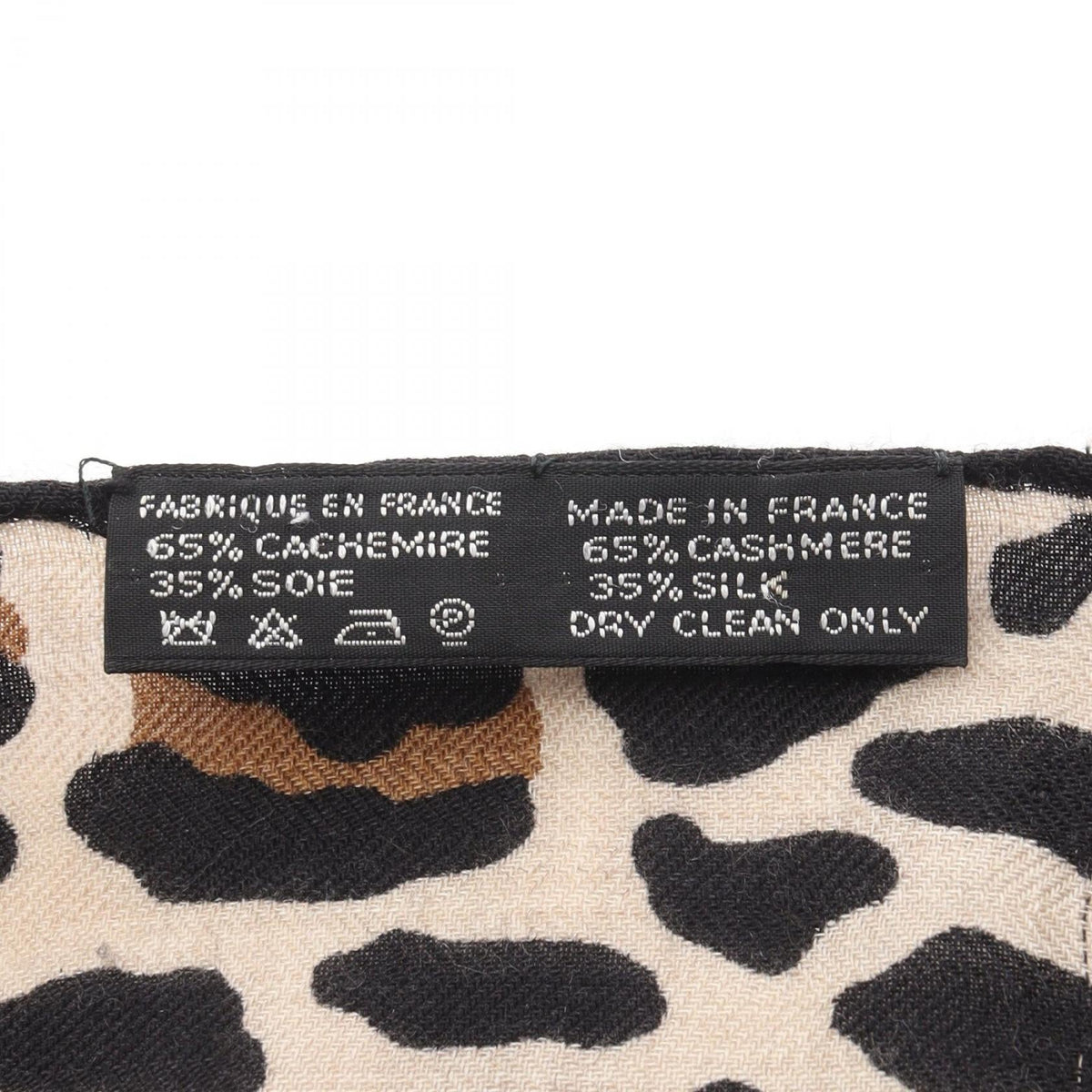 HERMES Leopard StallBeige Beige Beige/Black/Brown silk silk cashmere 2120100031389