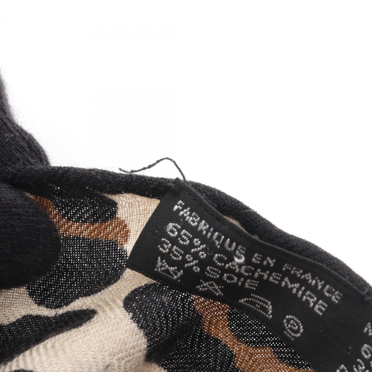 HERMES Leopard StallBeige Beige Beige/Black/Brown silk silk cashmere 2120100031389