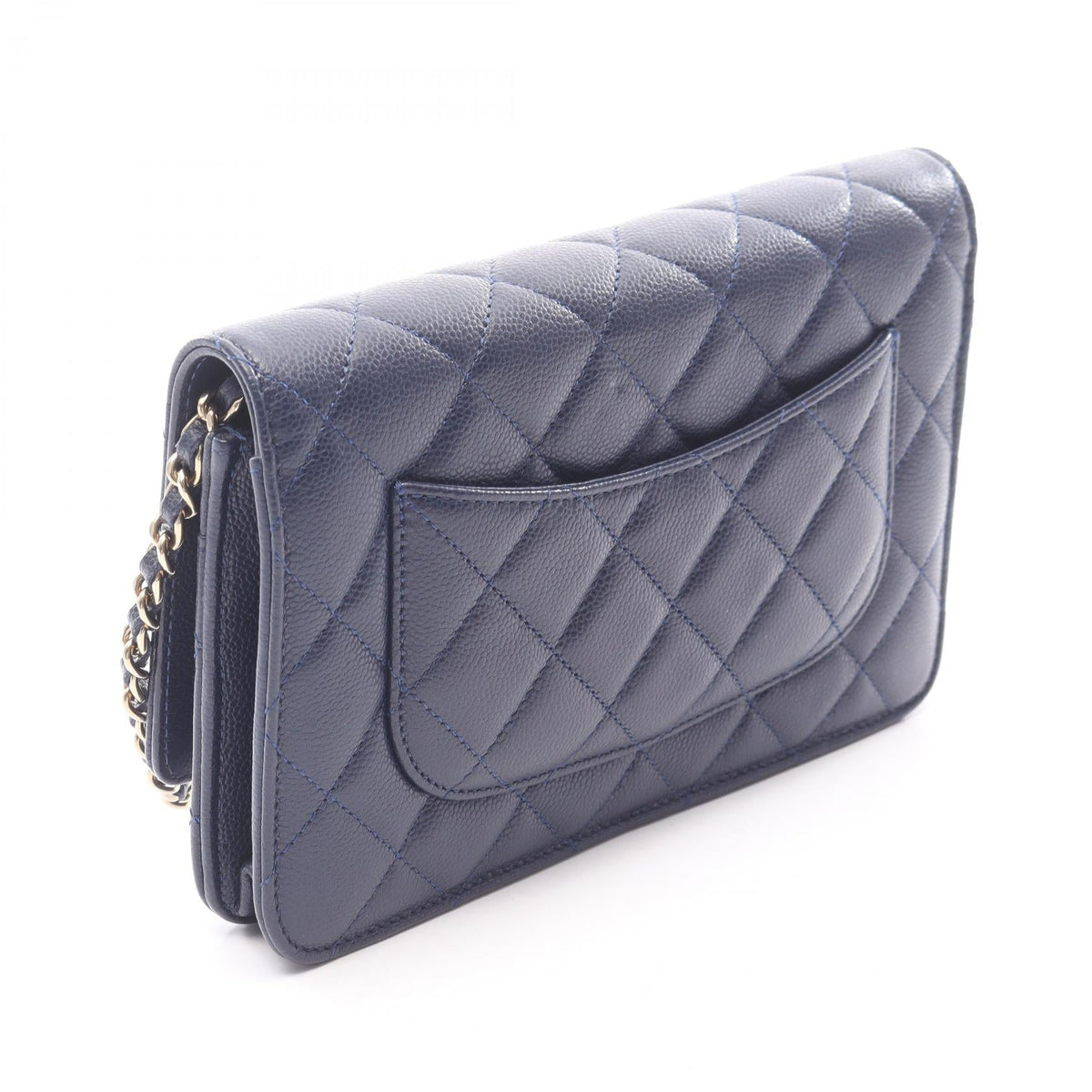 CHANEL Navy Matelasse Grained Calfskin leather AP0250 2101219815916