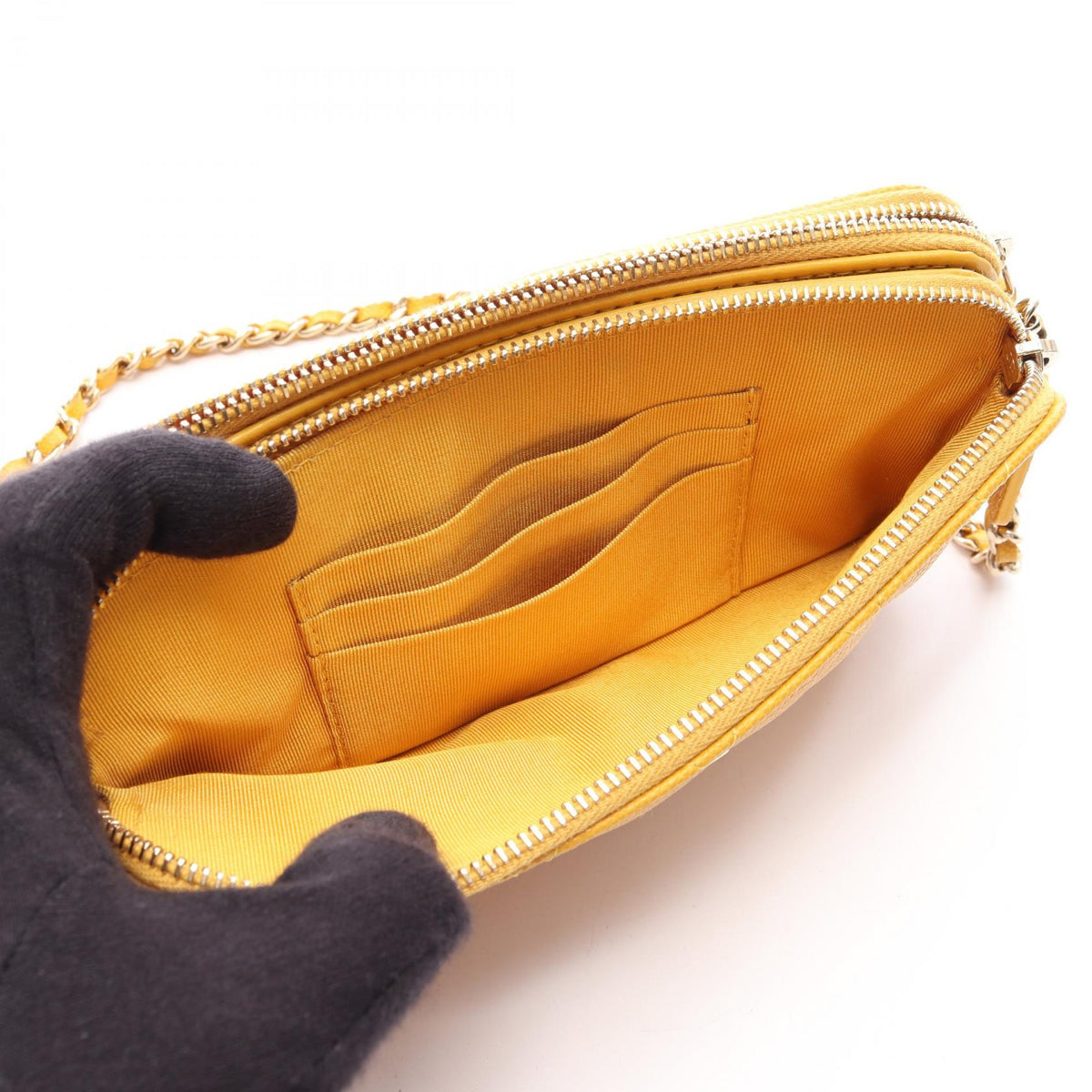CHANEL Yellow Matelasse Grained Calfskin leather 2101219807270