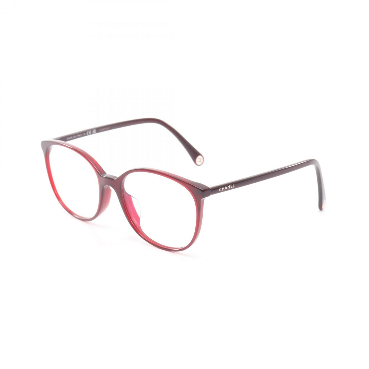CHANEL Red Pantos Shape Optical COCO Mark Date Other�Plastic 2120900101305