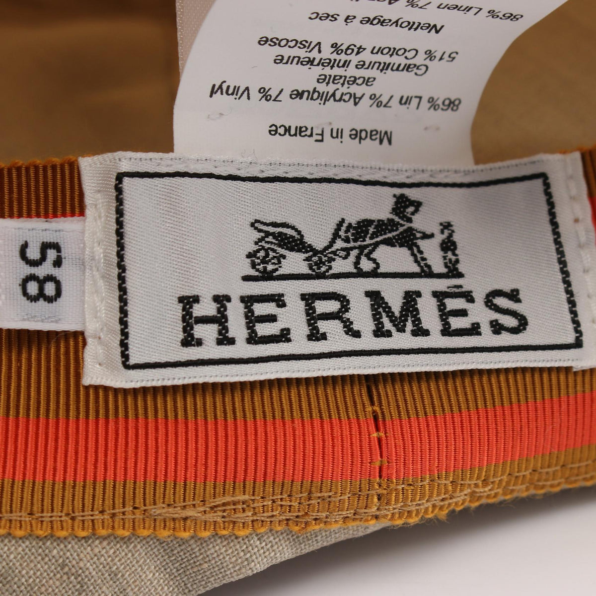 HERMES Bucket hat Other hatsBeige Beige Beige Fabric 2101219632186