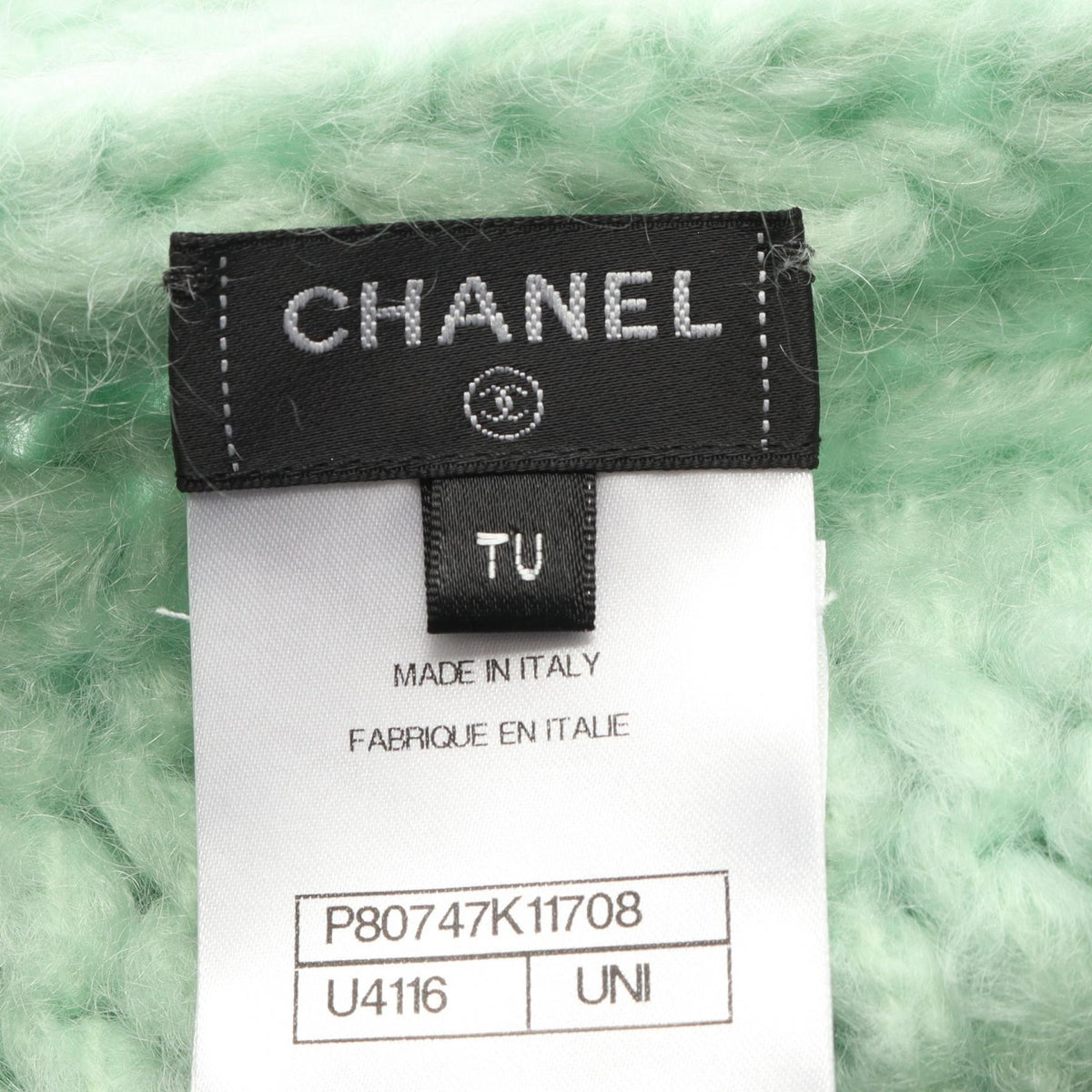 CHANEL Green COCO Mark wool�Moheya 2104102476133