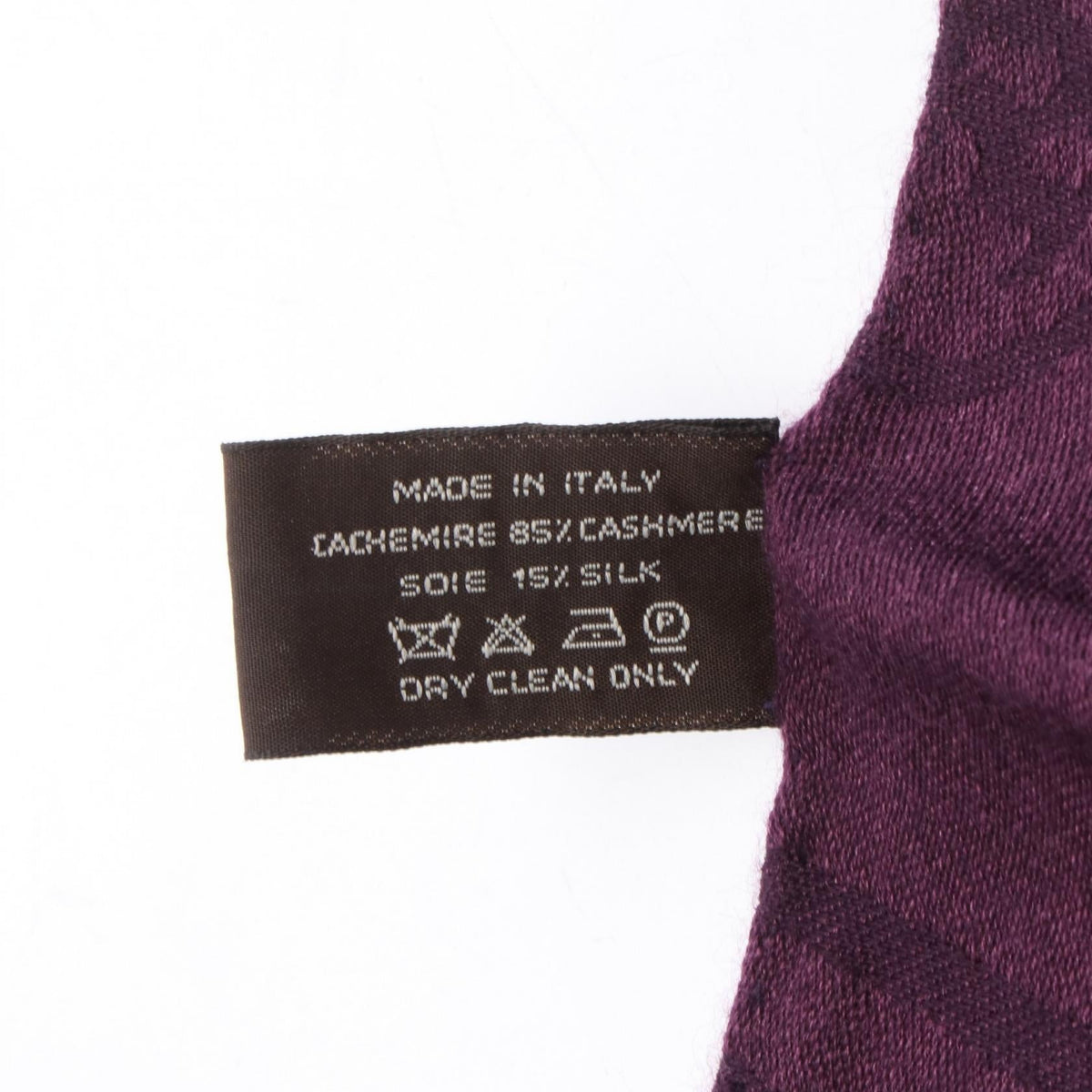 HERMES New Libris Stall Purple silk silk cashmere 2104102470797