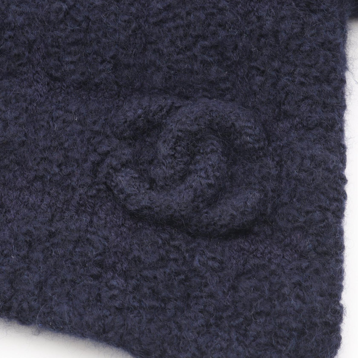 CHANEL Navy COCO Mark silk�cashmere 2104102466264