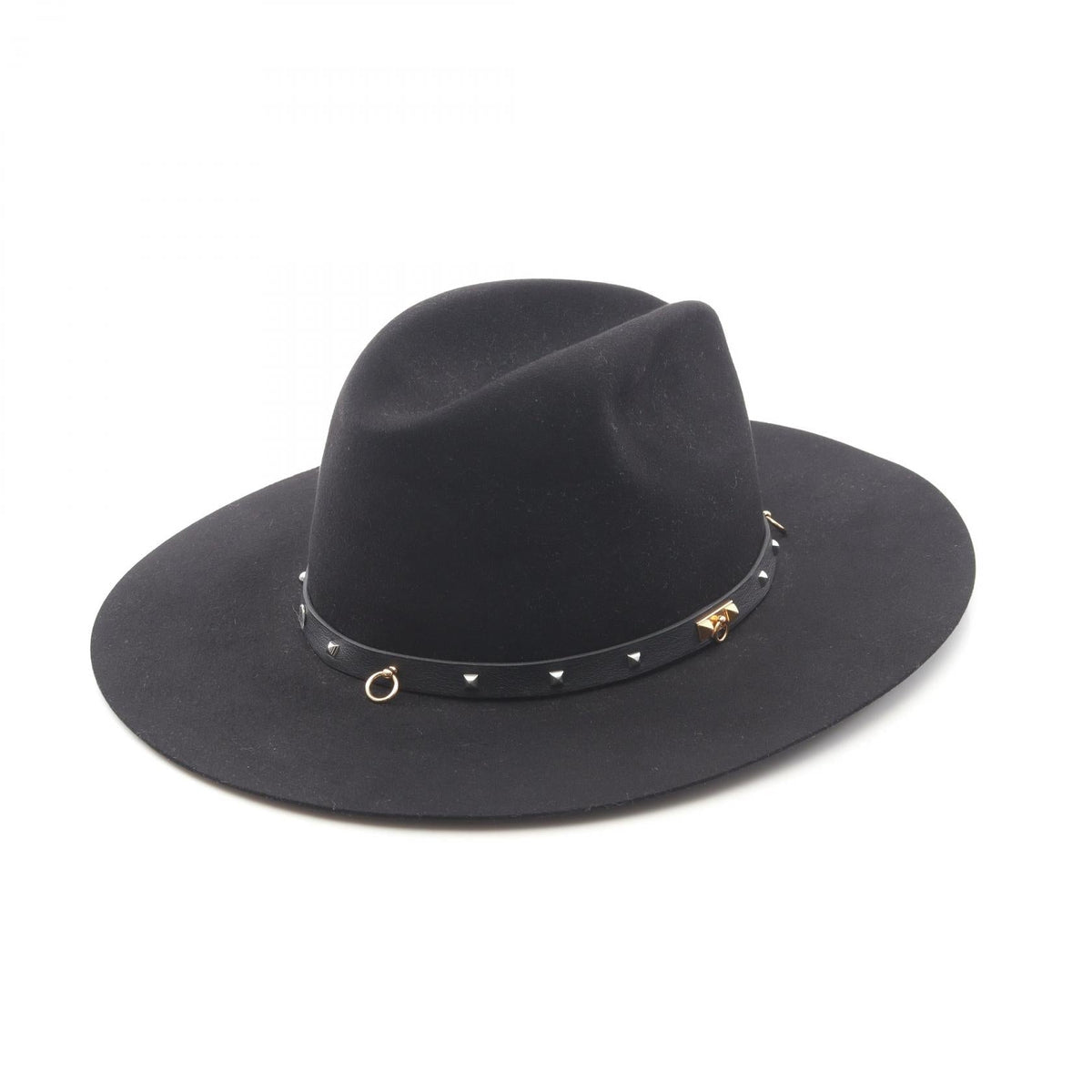 HERMES Collier hat Black Feutre Other Feutre 2101219372808