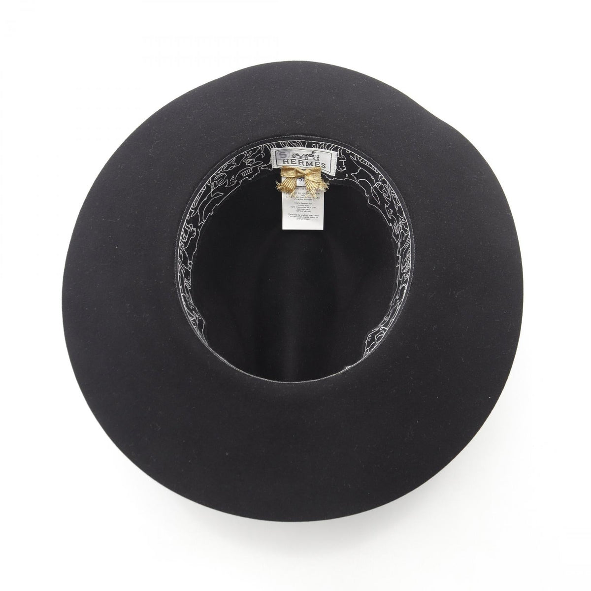 HERMES Collier hat Black Feutre Other Feutre 2101219372808