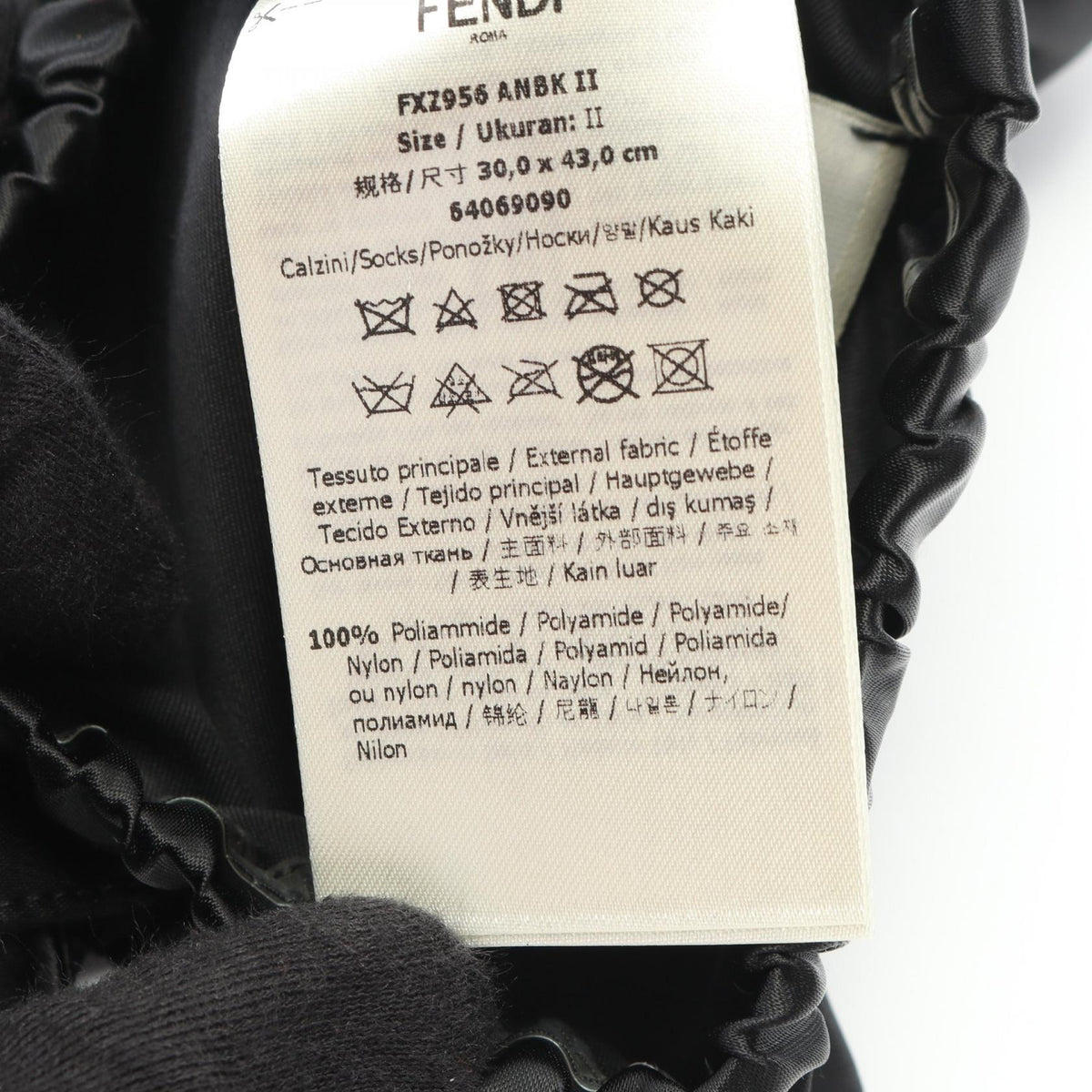 FENDI Leg warmers Other accessories Black Nylon 2104102452045