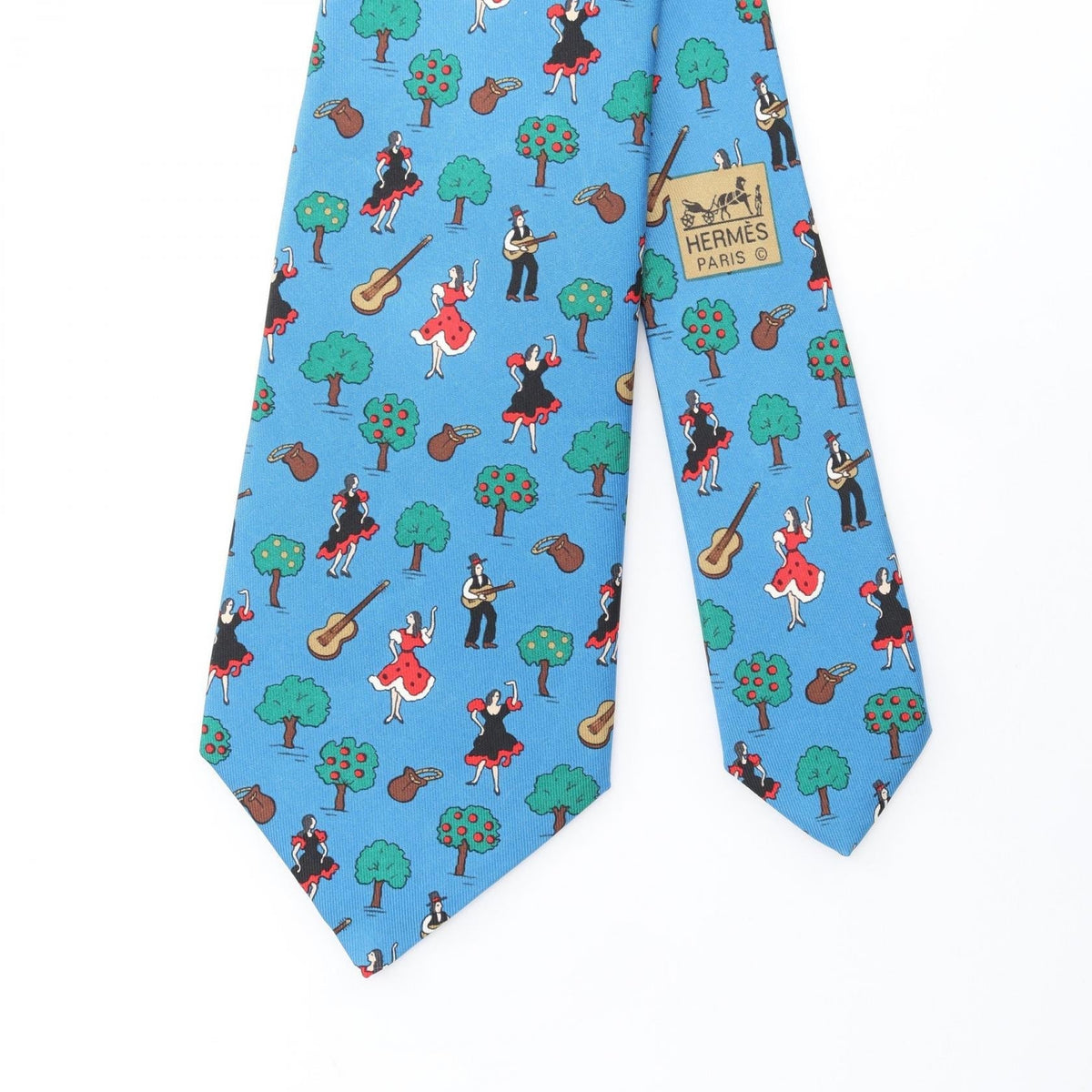 HERMES tie Blue/Multicolor silk silk 2101219228068