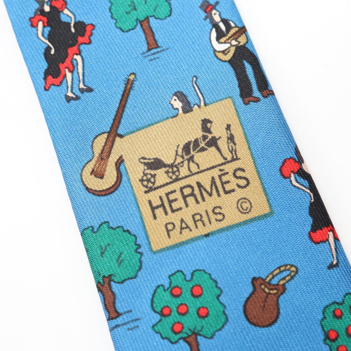 HERMES tie Blue/Multicolor silk silk 2101219228068