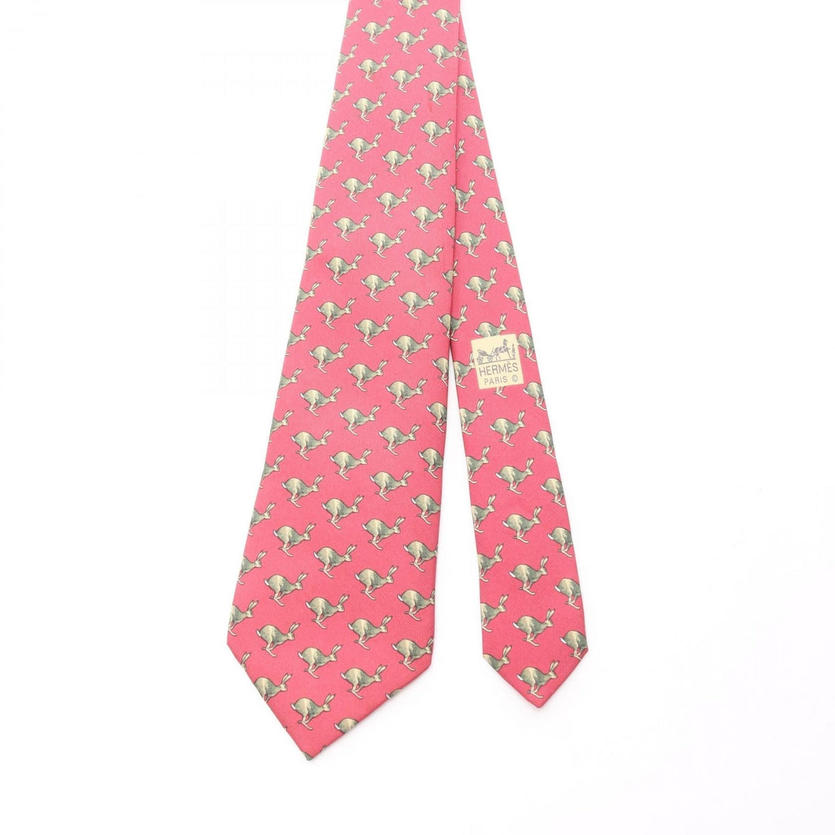 HERMES tie Red/Green silk silk 2101219226347