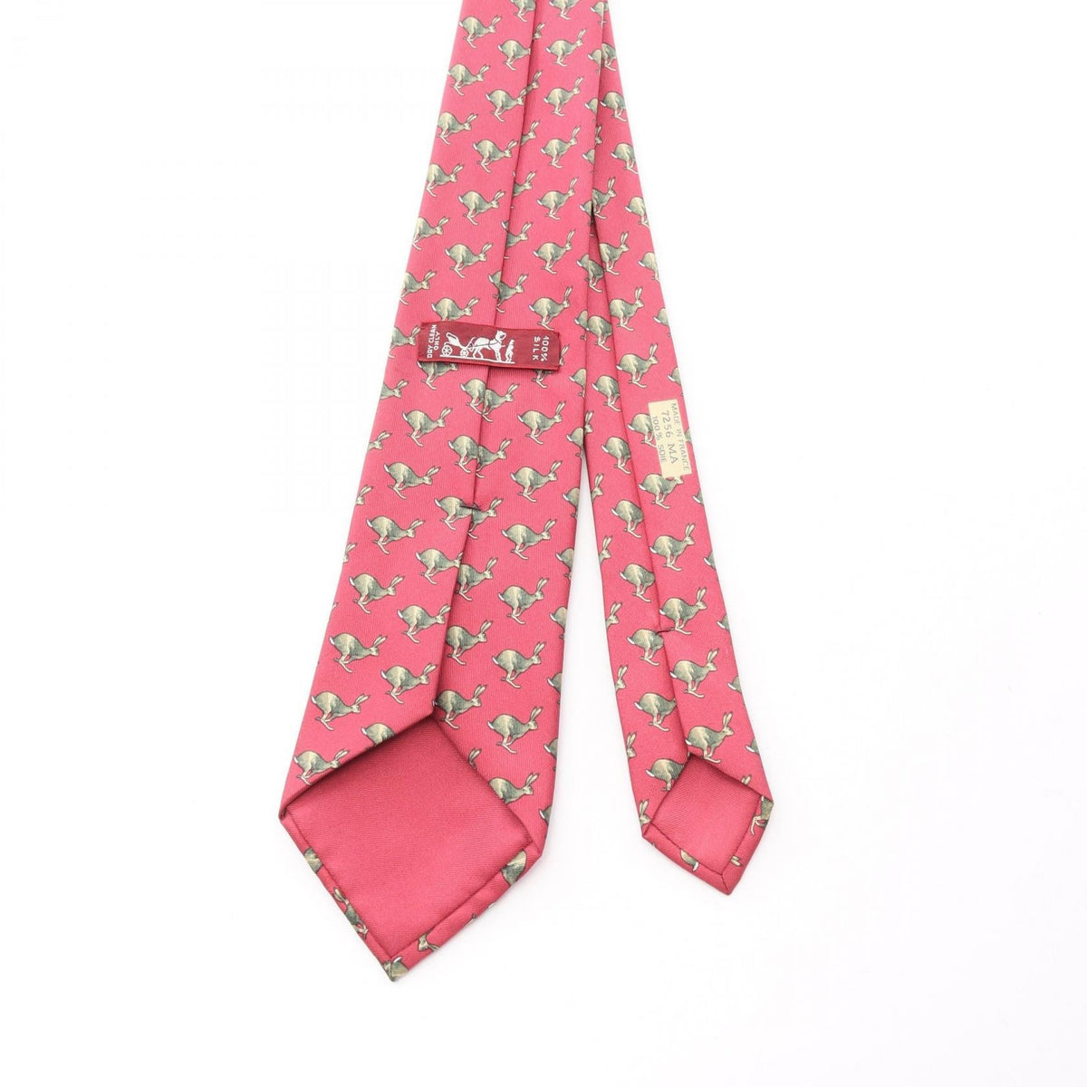 HERMES tie Red/Green silk silk 2101219226347