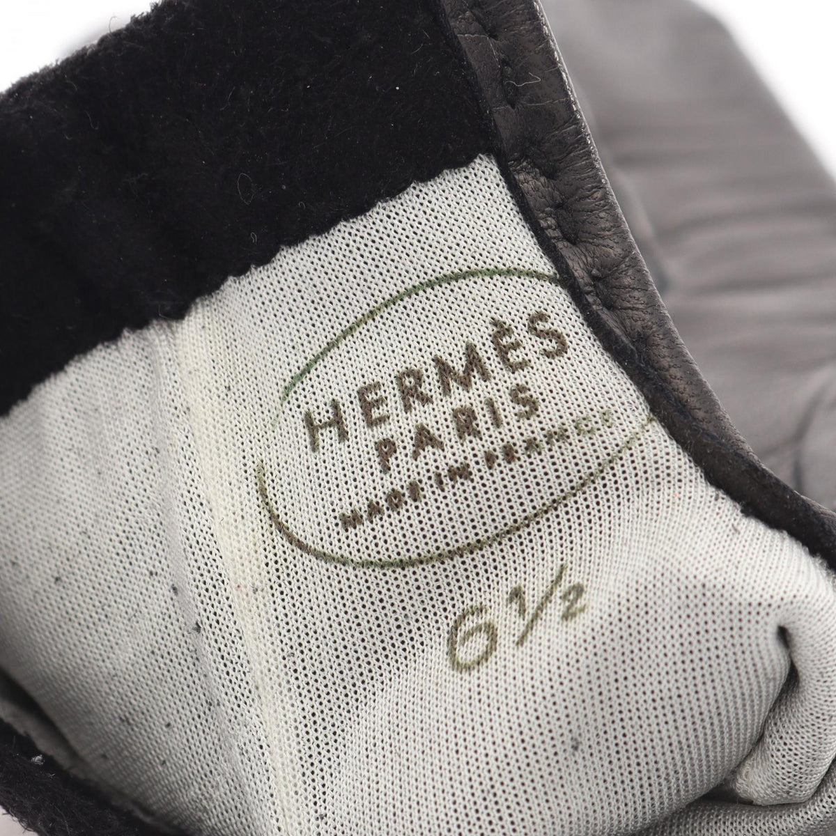 HERMES Medor glovesGold Gold Black/Gold leather Gold Plated 2104102524230