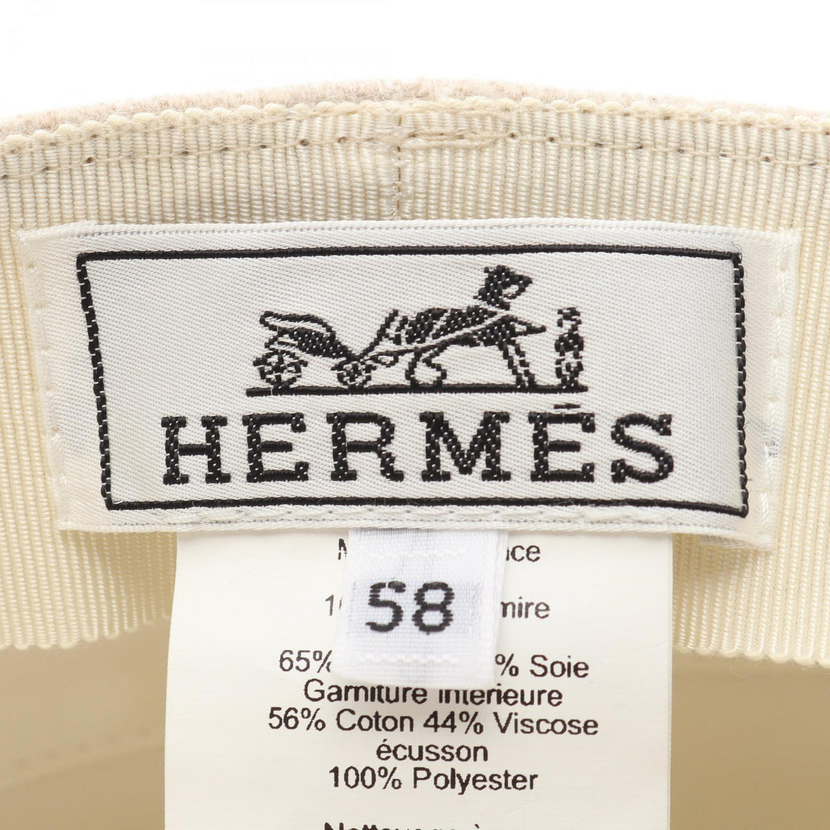 HERMES Deauville Casquette Other hats Beige cashmere 2101220029548