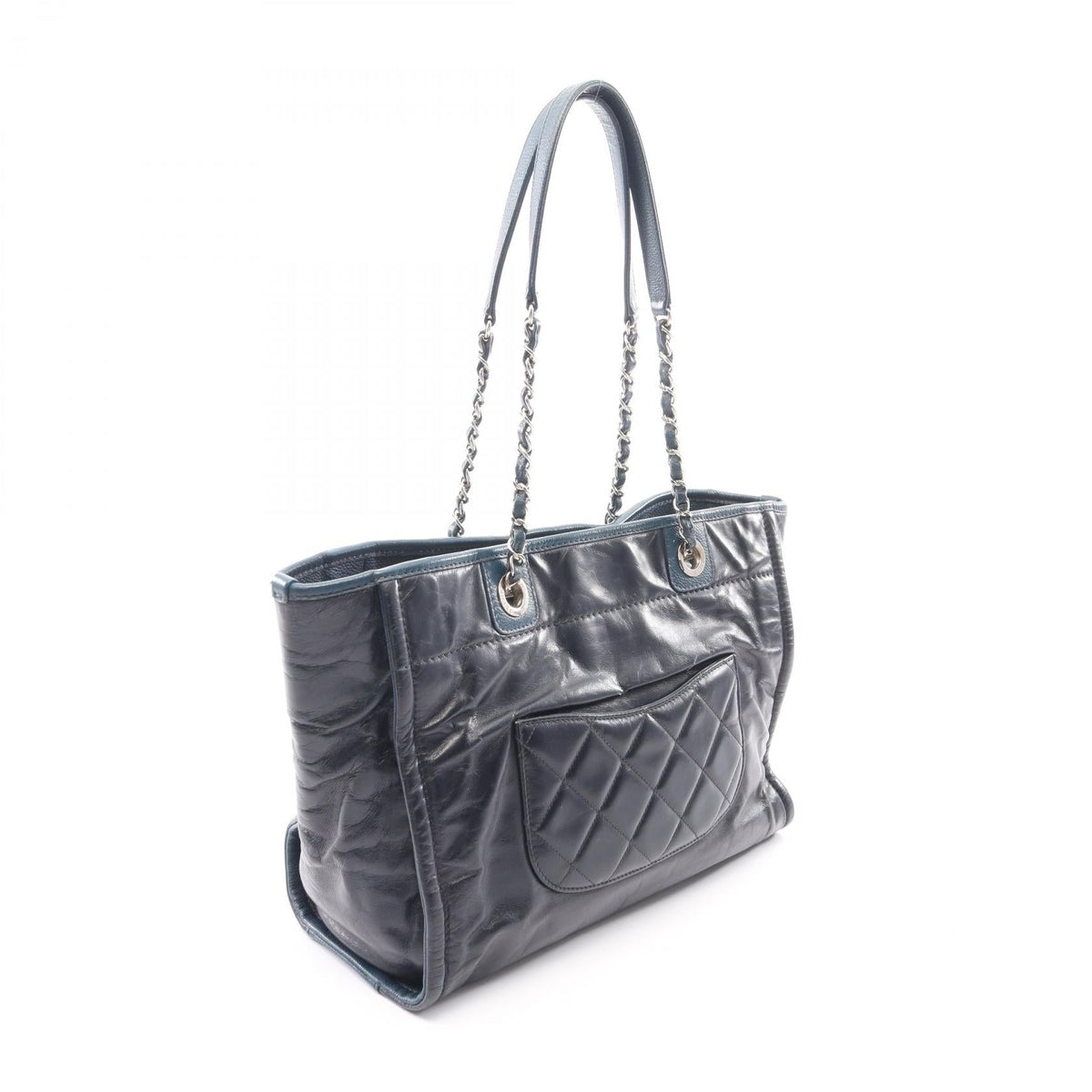 CHANEL Navy/Blue Deauville leather�Grained Calfskin leather 2101220125899