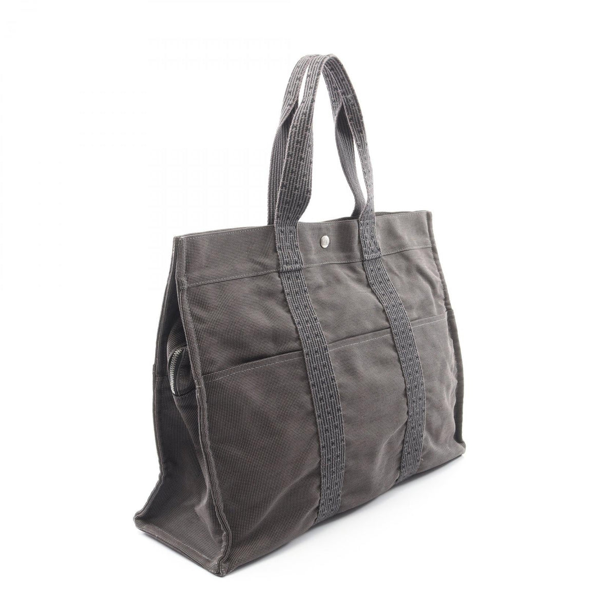 HERMES HerlineGM Tote Bag Gray Other Nylon canvas 2104102478212