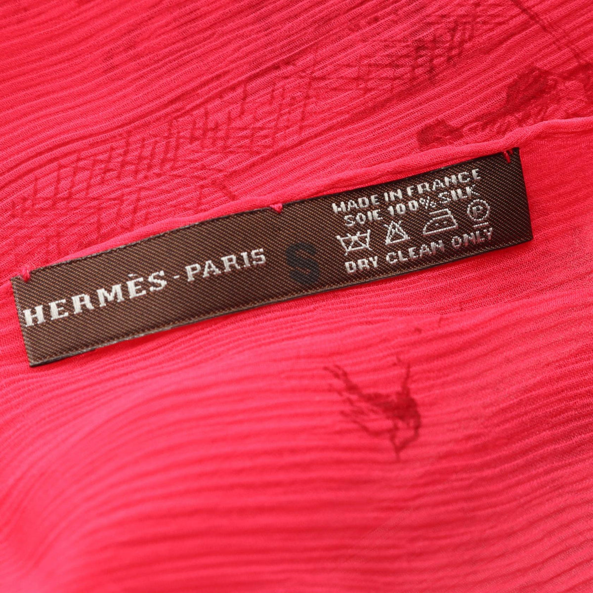 HERMES Stall Pink silk silk 2104102444125