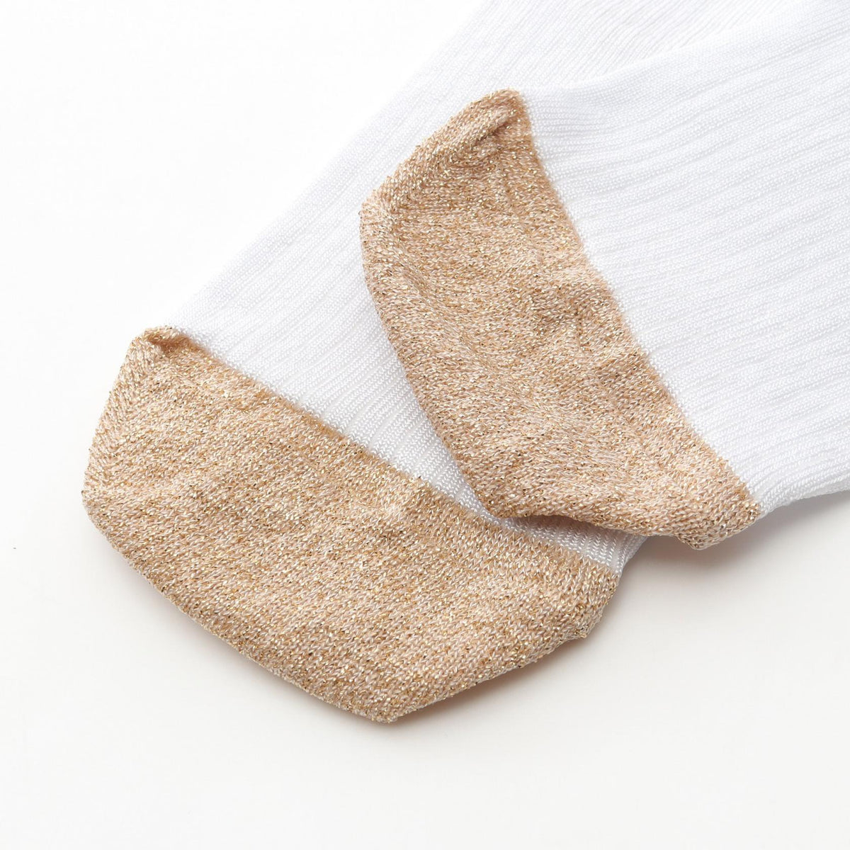 CHANEL White/Gold Camellia COCO Mark socks Other�Viscose 2121400005896