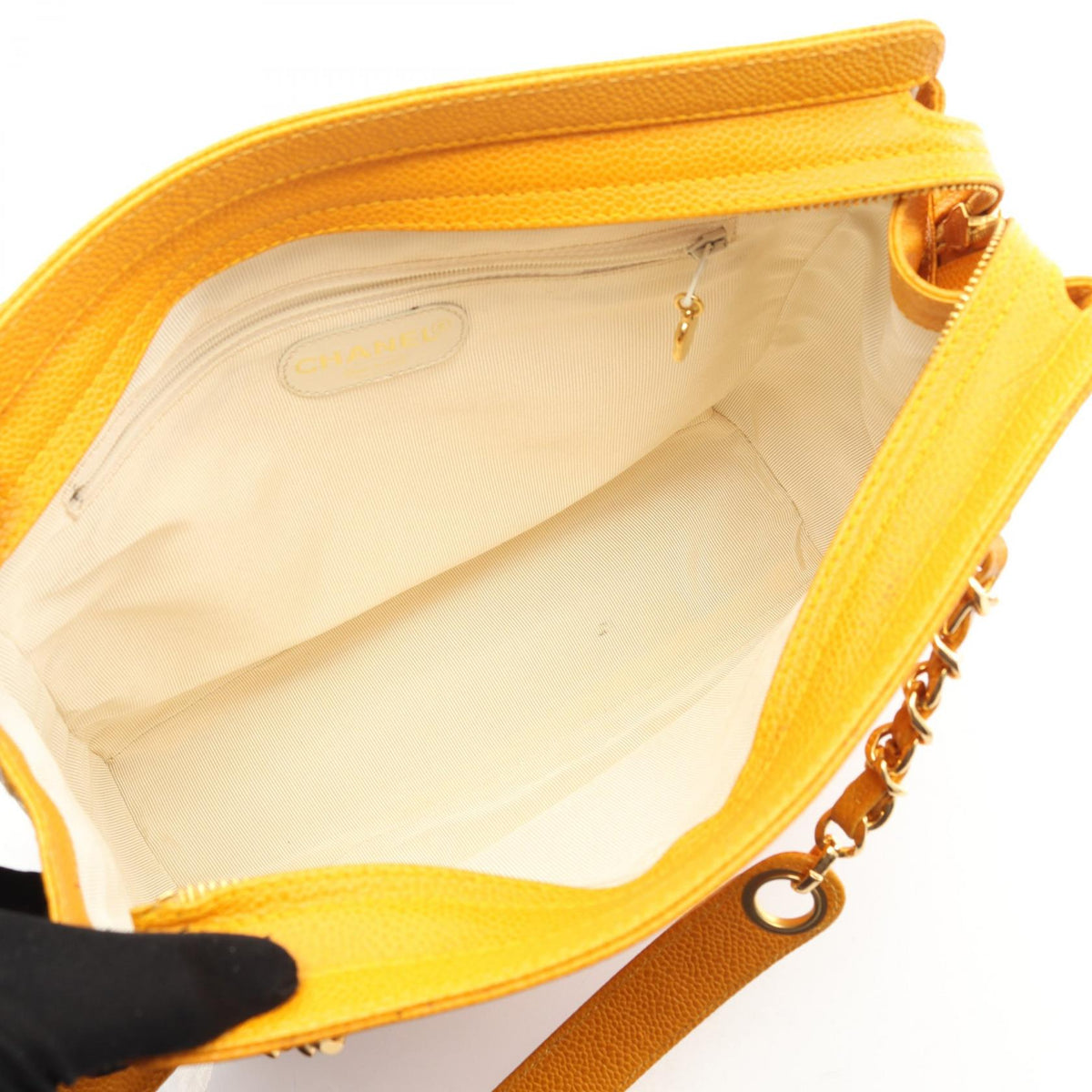 CHANEL Orange Triple COCO Mark Grained Calfskin leather 2101219368597