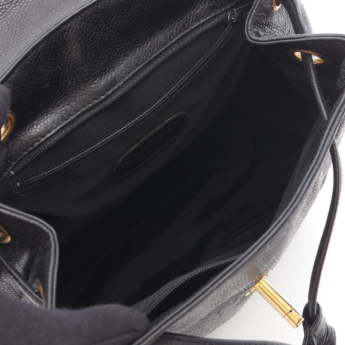 CHANEL Black Triple COCO Mark Grained Calfskin leather 2101219348506