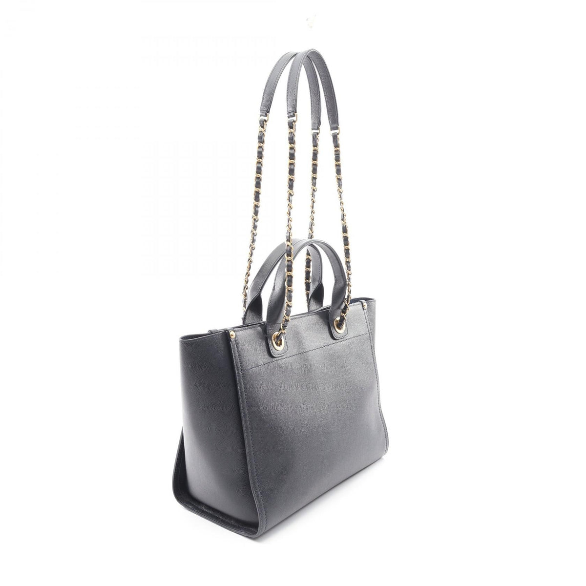 CHANEL Navy Deauville leather�grained calf leather A57069 2101219606941