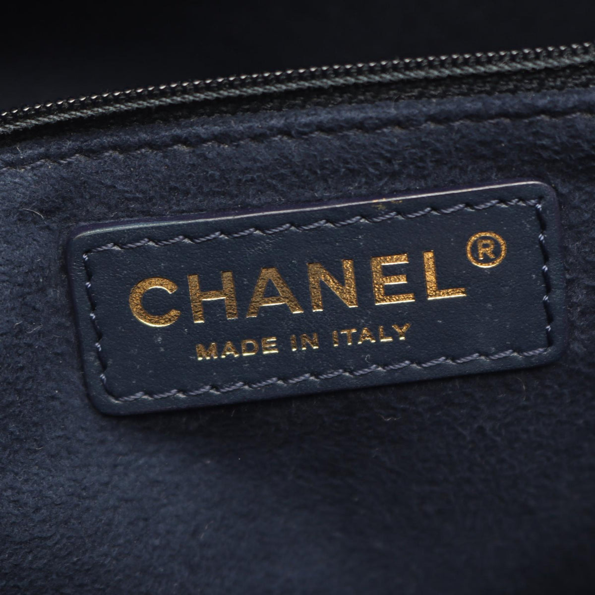 CHANEL Navy Deauville leather�grained calf leather A57069 2101219606941