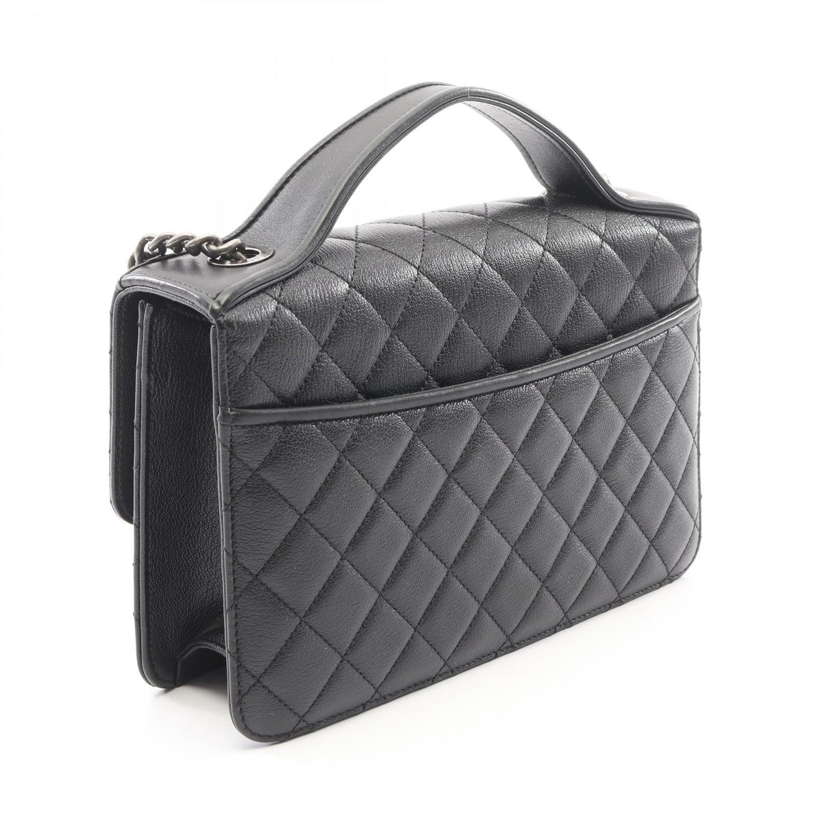 CHANEL Black CC University Matelasse leather�grained calf leather A93536 2106800620917